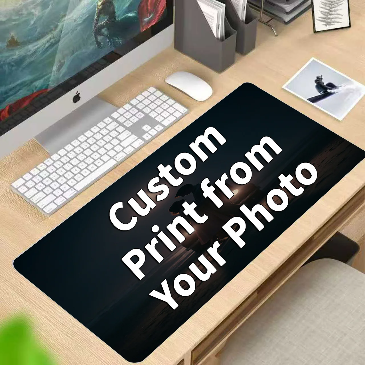 Custom Print Mouse Pad Non-Slip Waterproof Desk Mat Personalized Pattern Gaming Mousepad For Office Game Desktop Decor