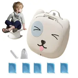 Orinal portátil de viaje para niños pequeños, orinal plegable para coche, inodoro portátil plegable con papel absorbente