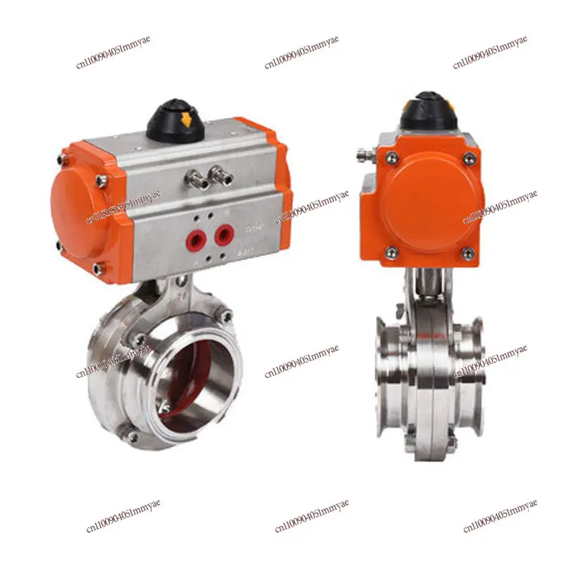 Stainless Steel Pneumatic Quick-loading Butterfly Valve Sanitary Horizontal Clamp Chuck Butterfly