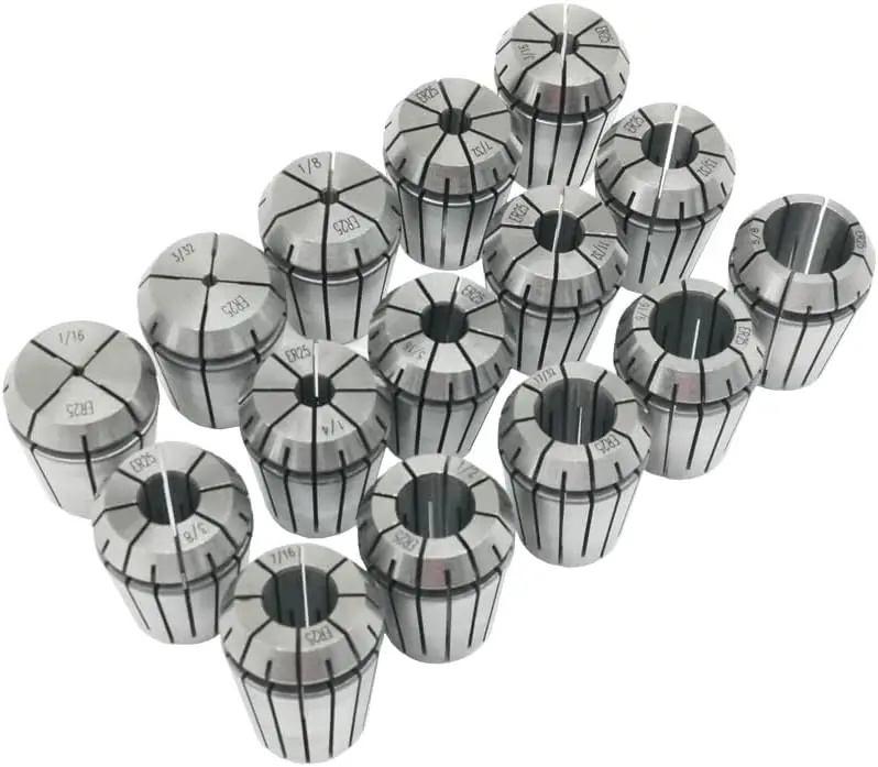 ER25 Collet 15 Piece English Set