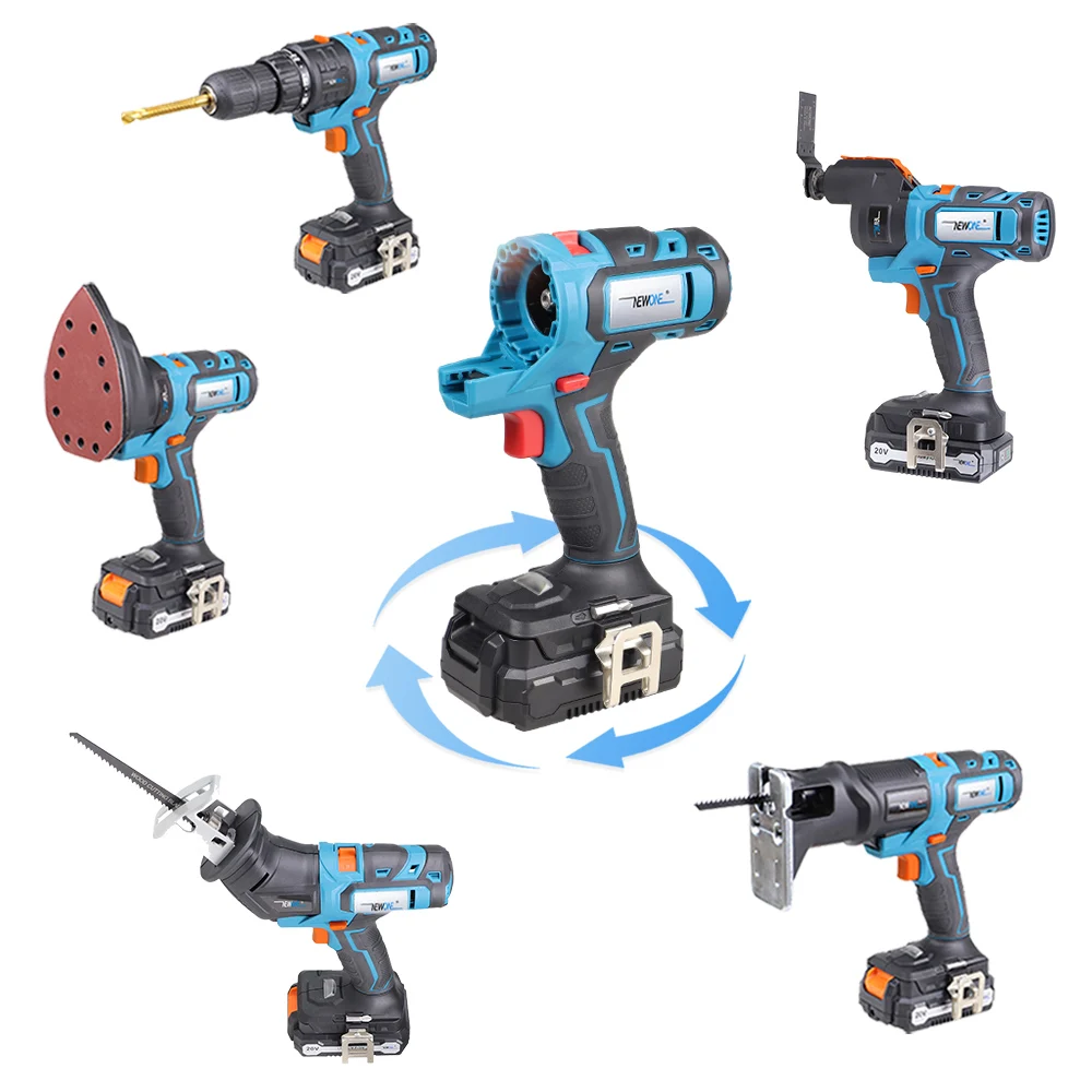 5-in-1 Combo kit Drill, jig saw, reciprocating saw, oscillating tool,Sander attachments MAKITA18V/NEWONE 20V battery Combo kit