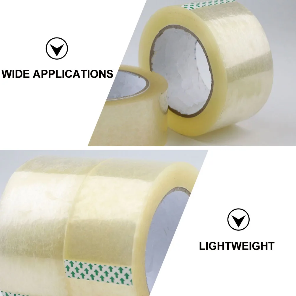 

6 Rolls Clear Packing Tape High Viscosity Sealing Duct Office Workshop Home Use Lightweight Compact Pet Premium Adhesive