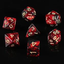 New Pearl Pattern Mixed Color D8/10/12/20 Polyhedral Digital Dice for DND TRPG Party Entertainment Dice Set Board Game Supplies