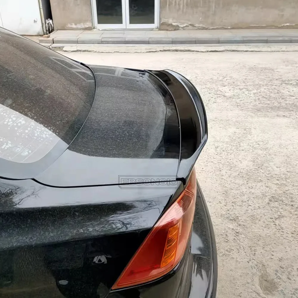 EBSONGIO Spoiler Wing Fits for 2008-2015 Mitsubishi Lancer EX Evo Sedan Gloss Black RS Style Rear Trunk Spoiler Wing view 5
