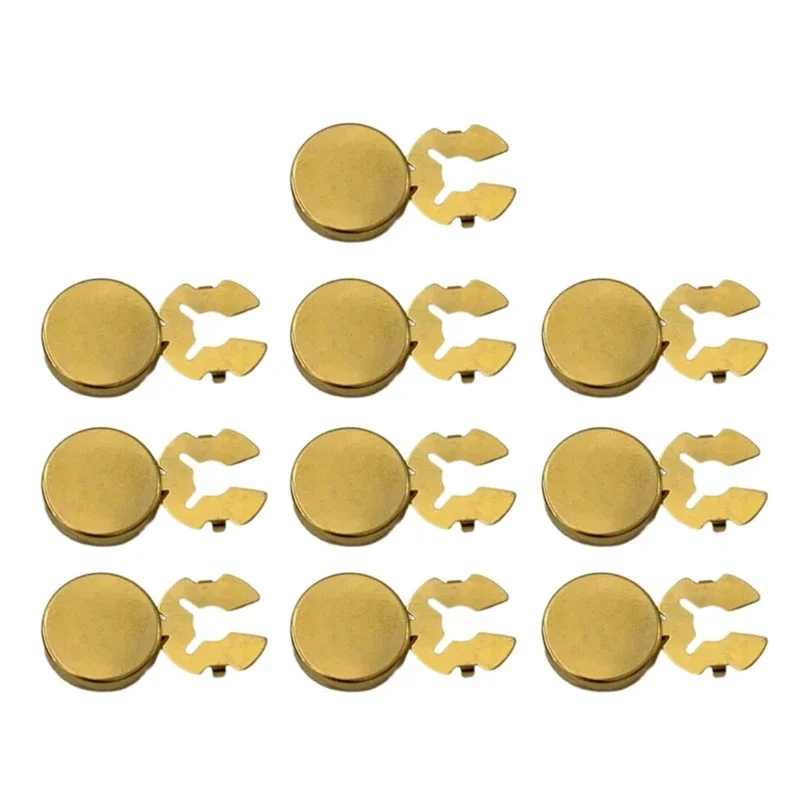 10pcs Brass Round Button Cover Cufflinks Formal Shirt Cuff Links Imitation Cuff Links for DIY Accessory Photo