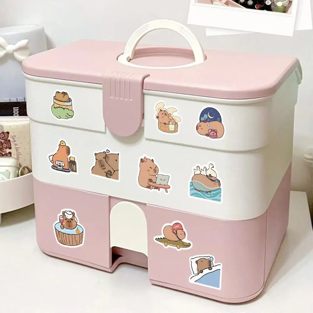 10/30/50Pcs Cute cartoon sticker Capibala Capybara decorative mobile phone waterproof sticker