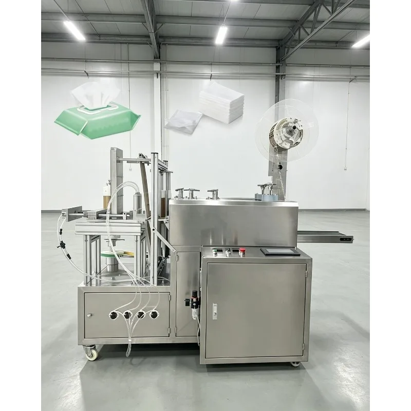 6 Lanes Semi Automatic Disposable Baby Wet Wipes Machine Full Set Wet Tissue Production Line