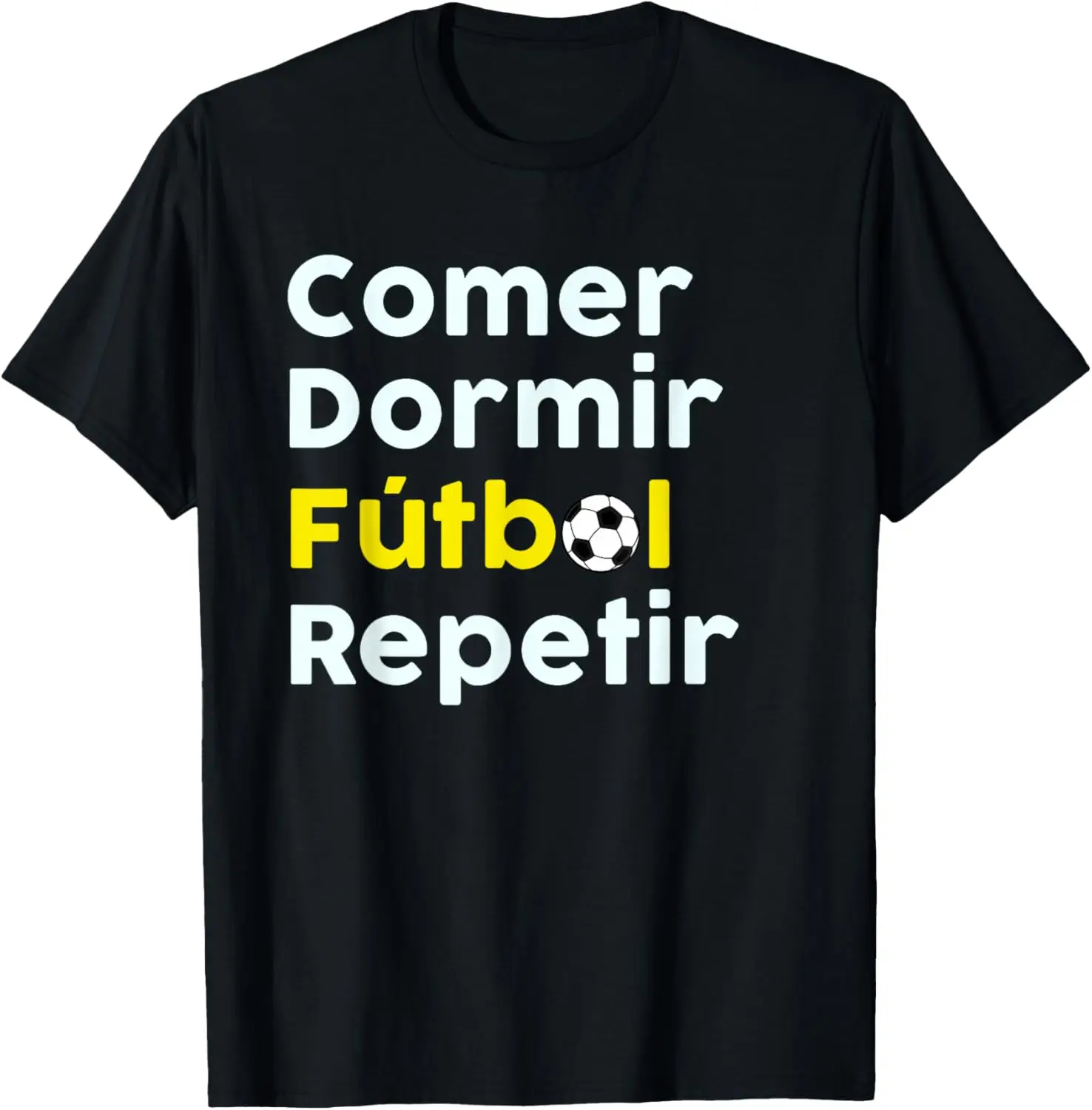 Camisa De Futbol | Soccer Shirt In Spanish T-Shirt 100% Cotton Trendy Y2K Short-Sleeve Tee-Soft, Quick-Drying, Moisture-Wicking;