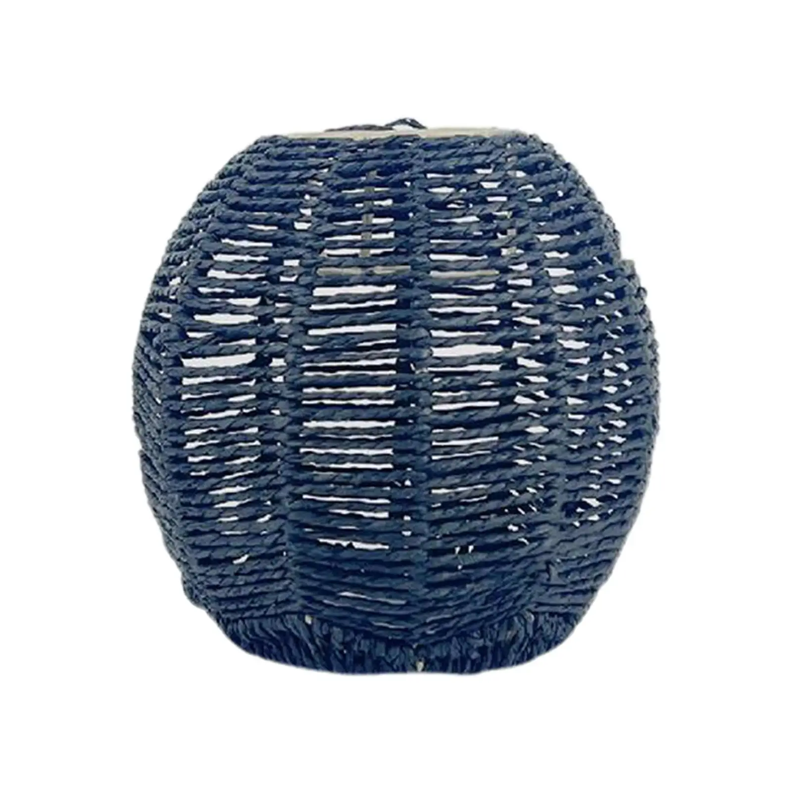 Boho Wicker Lampshade for Pendant Ceiling Light Handwoven Rattan Lamp Shade Only Natural Paper Rope Metal Frame Nordic Hanging