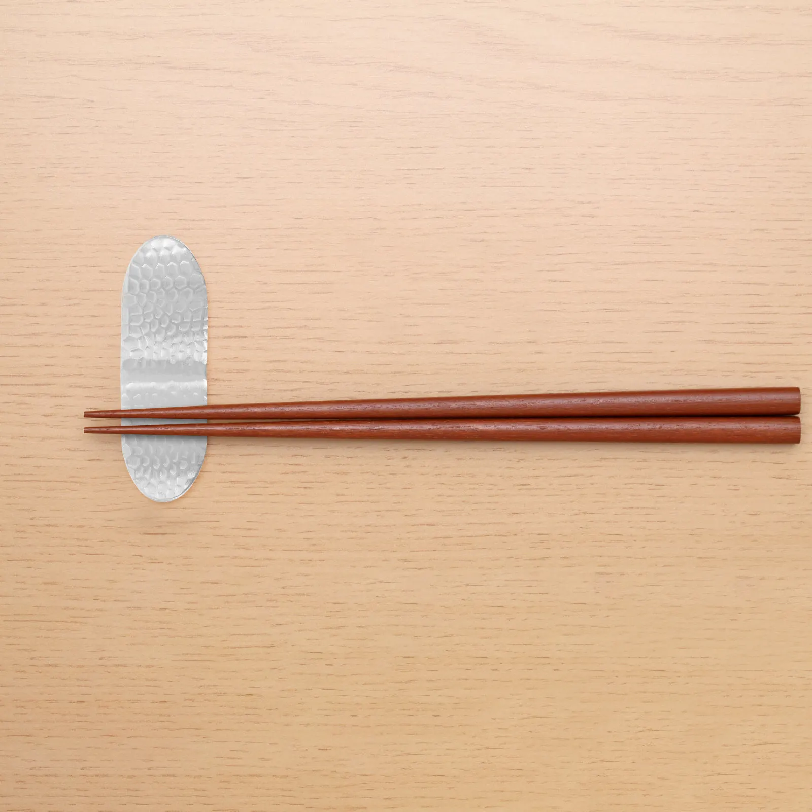 

4Pcs Elegant Hammered Finish Chopstick and Spoon Holder Stainless Steel Utensil Rest for Neat Tabletop Kitchen Dining