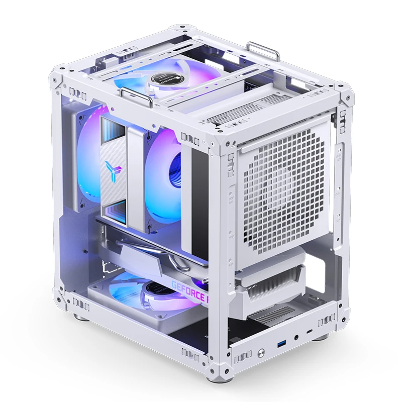 Imagem -04 - Jonsbo-portátil Desktop Mini Mesh Case C6-itx Suporta Tower Cooler Atx Psu Itx Mini-dtx Motherboard Vem com Alça