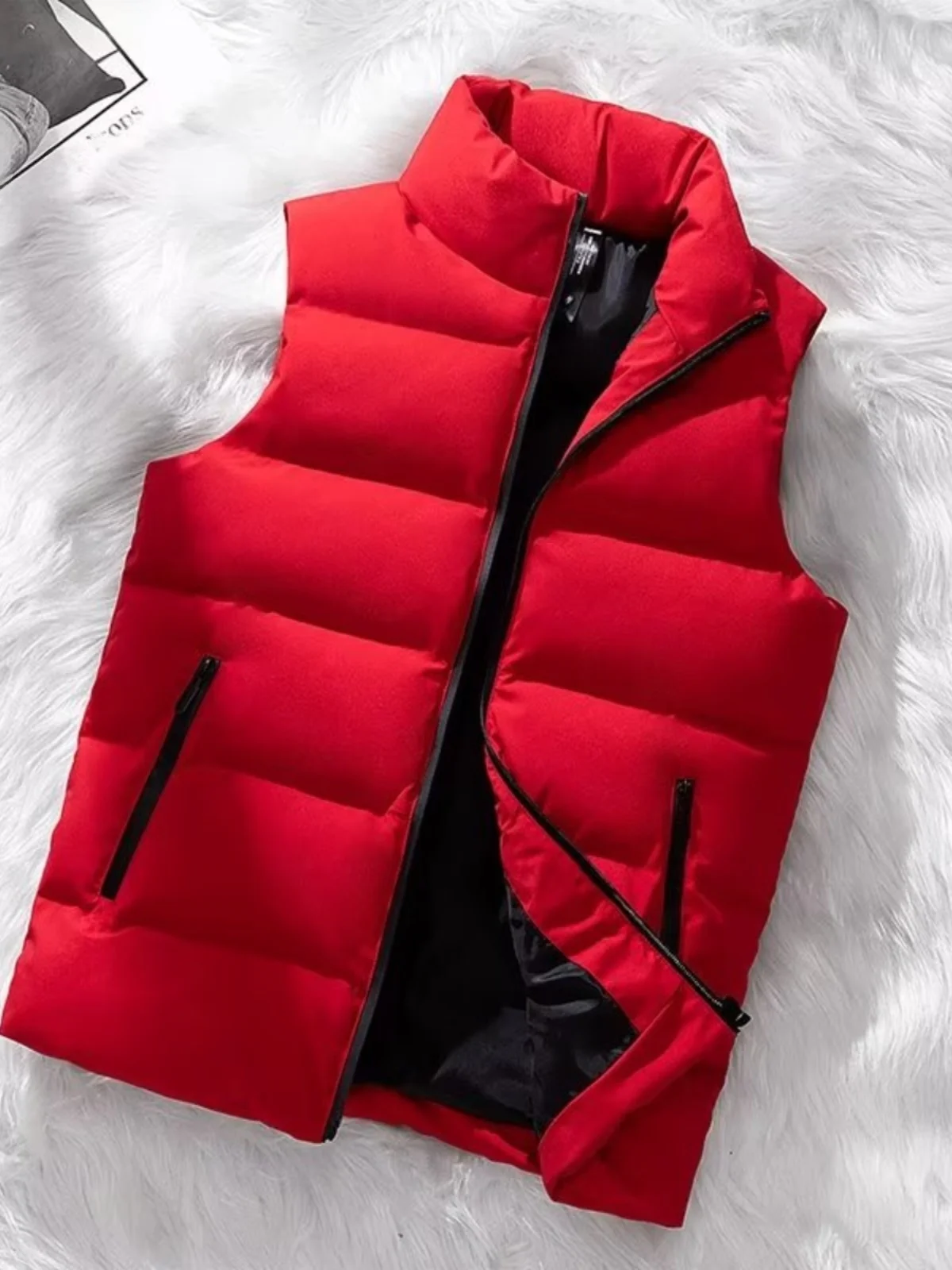 سترة رجالية مبطنة بالقطن للخريف والشتاء، جاكيت خارجي بياقة عالية، معطف شبابي أنيق مع زخارف وسحاب #2