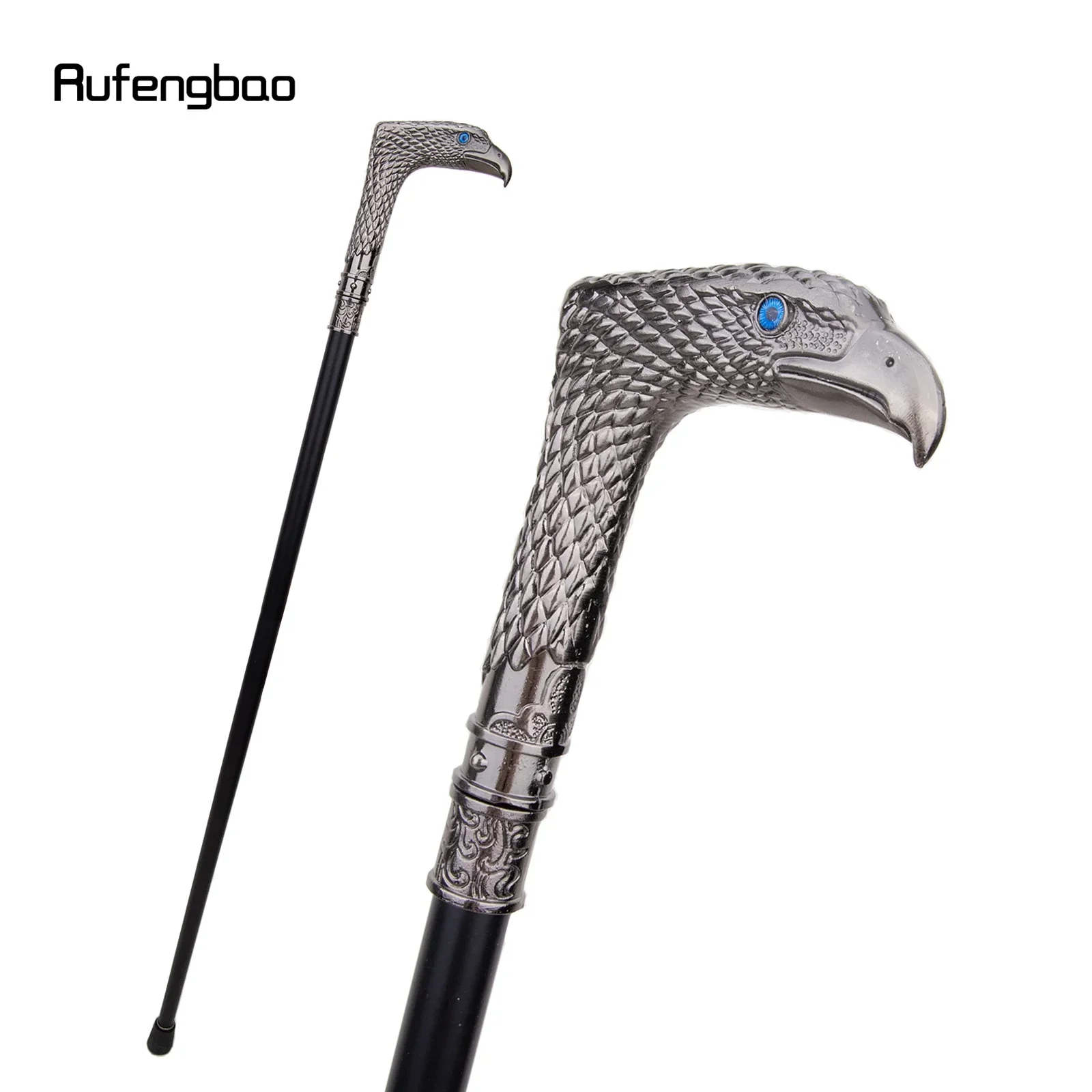 ไม้เท้าแฟชั่นแบบข้อเดียว ลายอินทรีตาสีฟ้าสดใส สำหรับตกแต่ง คอสเพลย์แวมไพร์ งานปาร์ตี้ ไม้เท้าฮาโลวีน ไม้เท้ายาว 93 ซม.