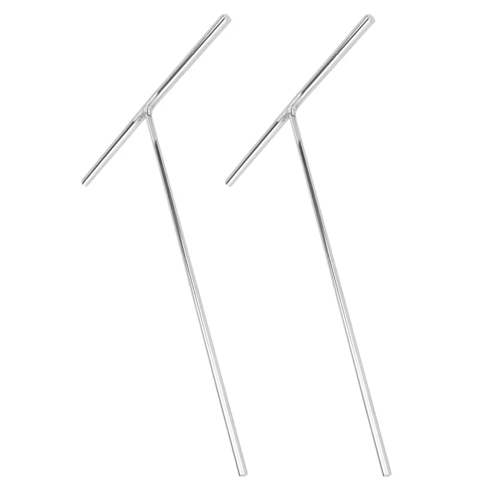 

2pcs Stainless Steel Pancake Spreader Tool T-Shaped Crepe Maker Kitchen Gadget For Home Commercial Use Baking Accessory Dough