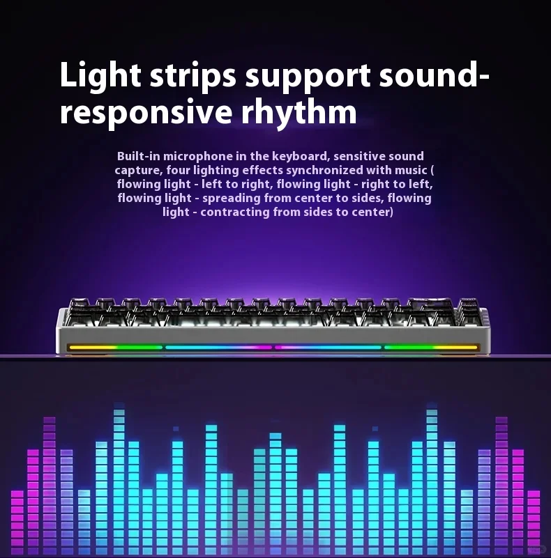 WEIKAV NUT65 기계식 키보드 키트 알루미늄 합금 3 모드 가스켓 게임용 키보드 RGB 빠른 분해 QMK/VIA PC 게이머