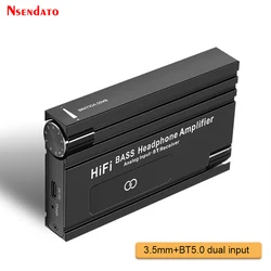 16-600Ω Hifi Bass Headphone Earphone Audio Amplifier With BT 5.0 3.5mm Aux for Phone PC Music Player AMP With Volume Control