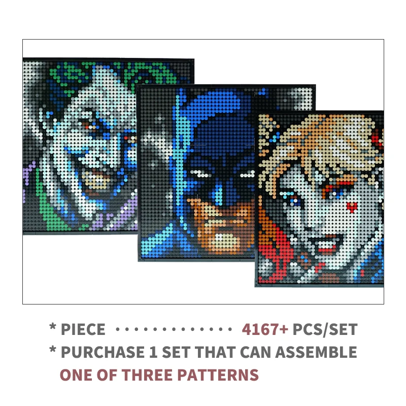 Pixel Art Paintings Bricks MOC Sets Superheros Movie Building Blocks Mosaic Picture Decoration Toys Adult Kids Christmas Gifts