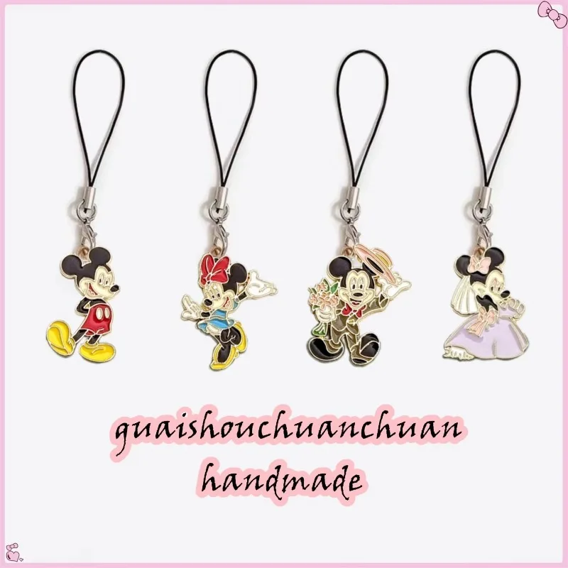 Niedlicher Cartoon Disney Mickey Minnie Cartoon Persönlichkeit Trend Handy Lanyard Student USB Disk Anhänger Geschenk Großhandel