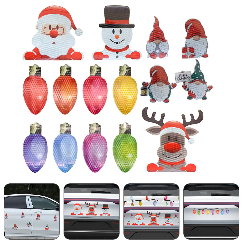 Magnetic Light Bulb Stickers for Fridge Car Decorations Durable PET Soft Magnets Christmas naments Home Accessories