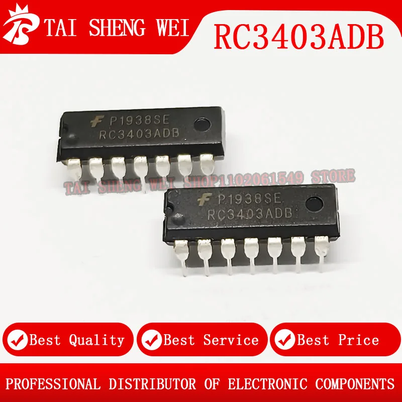 5pcs RC3403ADB RC3403 3403 DIP-14 DIP14 IC chips New Original