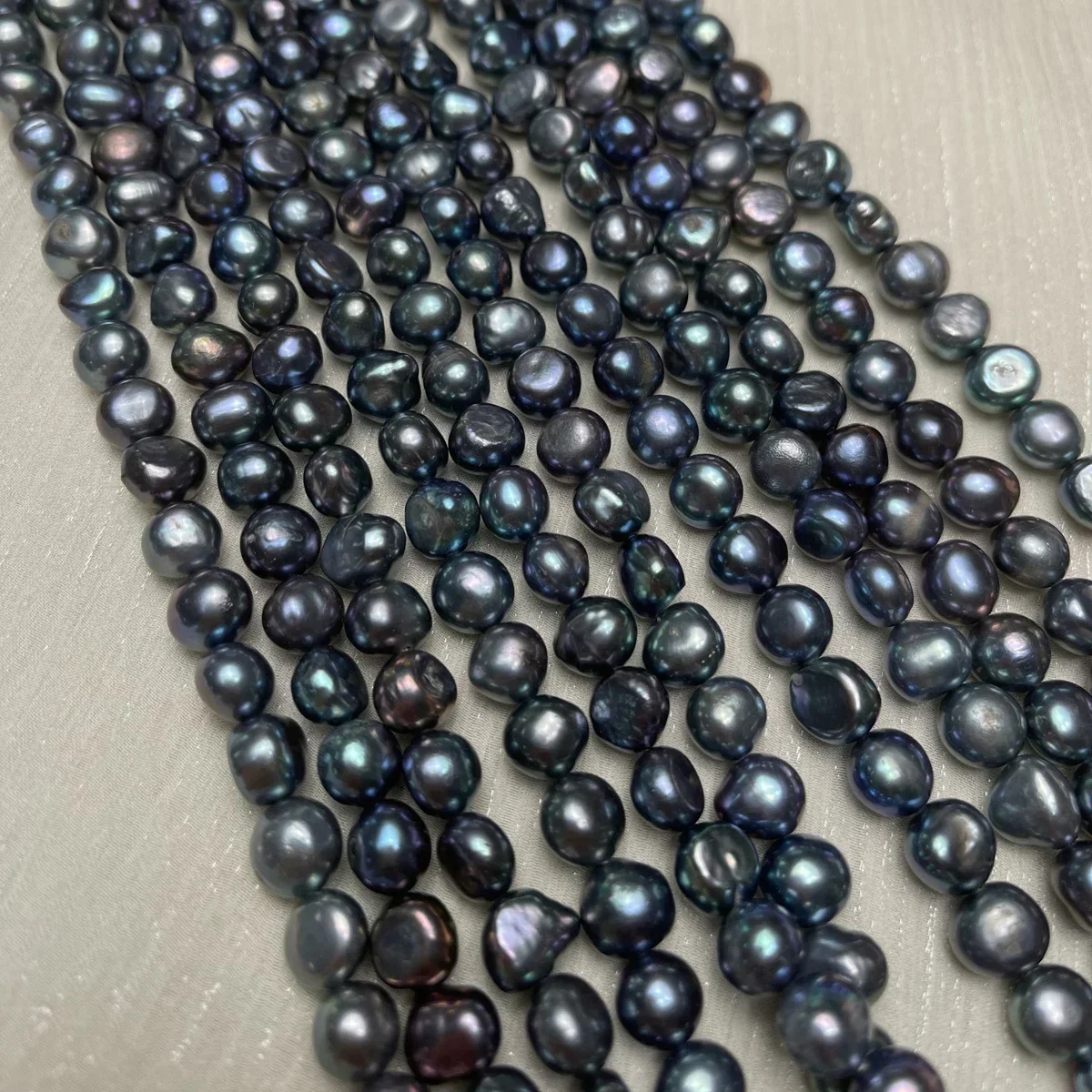 9-10mmAAA Natural Freshwater Pearl  Black Irregular Radiant Pearl Bead Gift Jewelry Make DIY Necklace Earring Bracelet Accessory