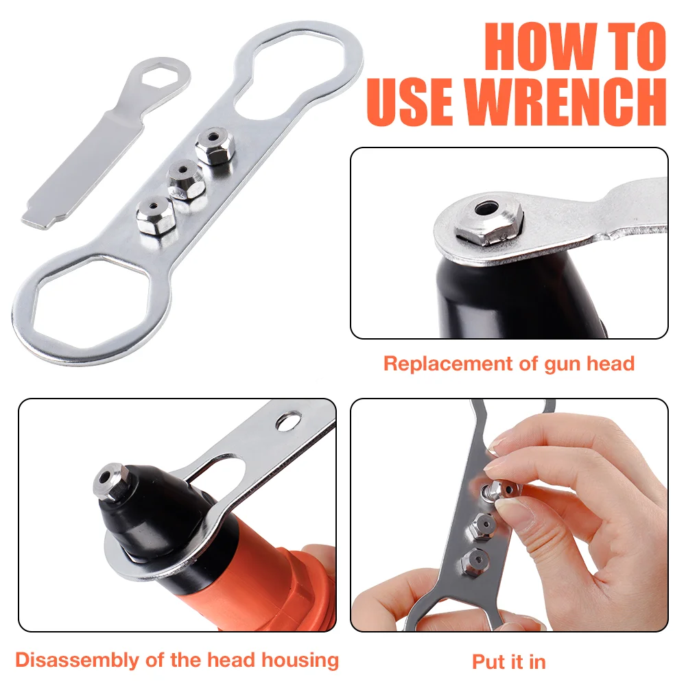 Rivet Machine, Electric Rivet Gun Adapter, 2.4mm-3.2mm-4.0mm-4.8mm Pull Rivet Tools, Home Riveter, Suitable For Electric Drill