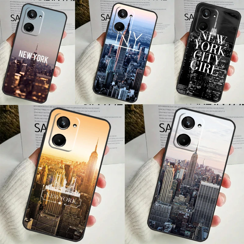 New York City Case For Realme C55 C53 C51 C35 C33 C30 C67 C21Y C25s C15 9 10 12 11 Pro Plus GT Neo5 Cover