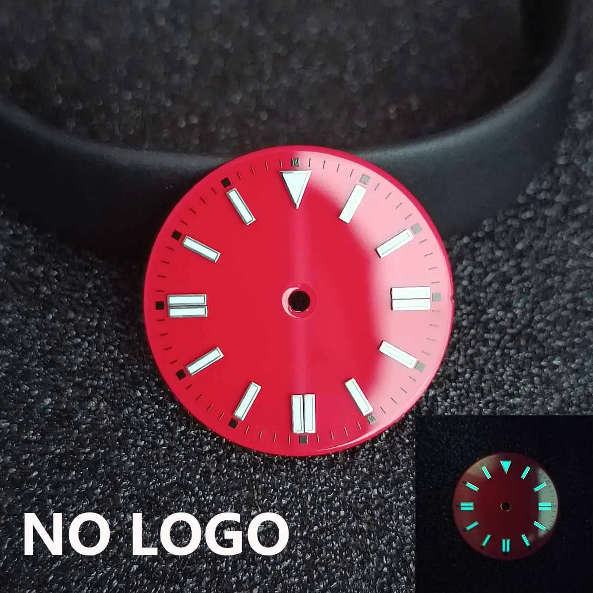 Reemplazo de esfera de reloj de 28,5 MM, esfera luminosa para movimiento de cuarzo NH35/8215/2836, piezas de modificación de relojes