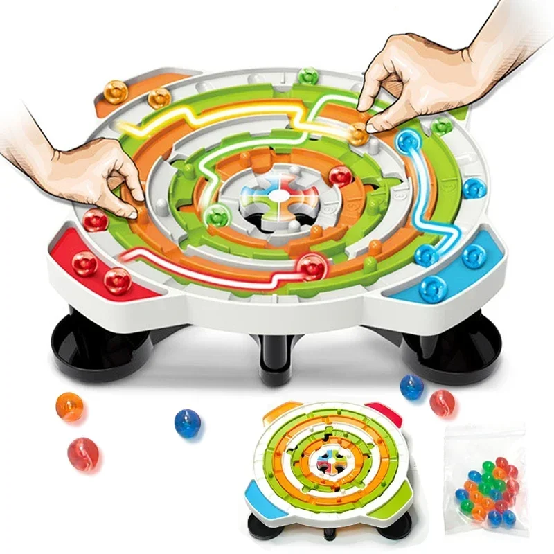 New Round Ball Board Games Parent-child Interactive Puzzle Line Strategy Maze Table Games Logical Thinking Training Toy for Kids