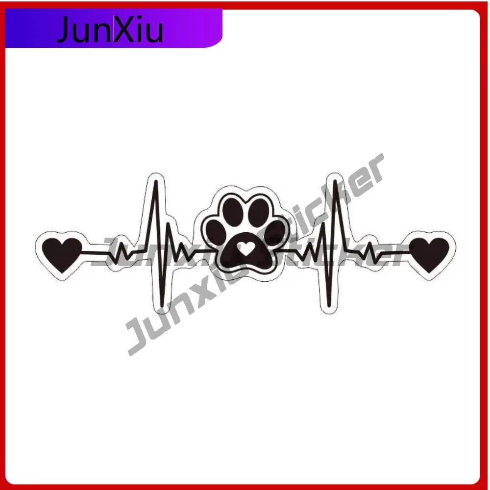 

Paw Print Silhouette Heartbeat Funny Car Laptop Window Bumper Waterproof Vinyl Decal Gift Retro Cool Retro Trendy Aesthetic