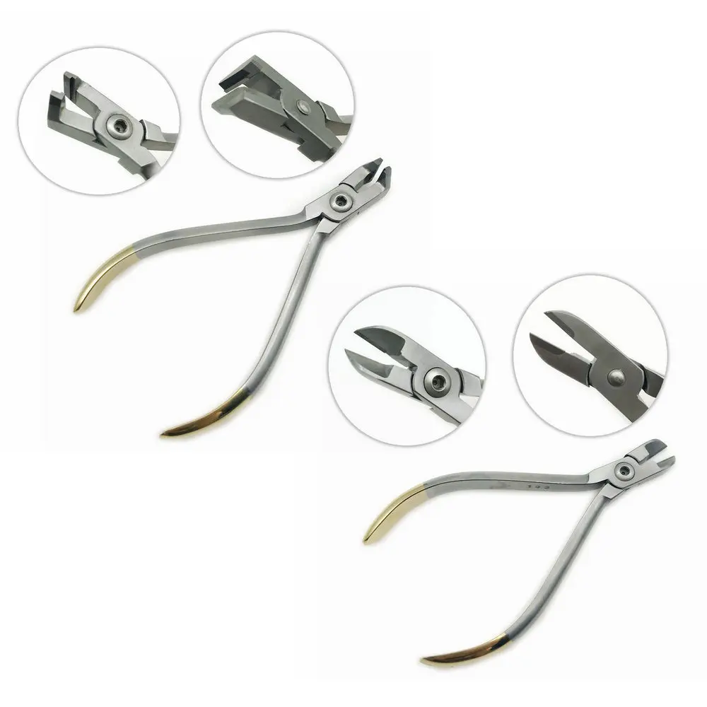 2pcs/Set Dental Distal End Cutter TC / Hard Wire Cutter TC Orthodontic Lab Pliers Dental Plier