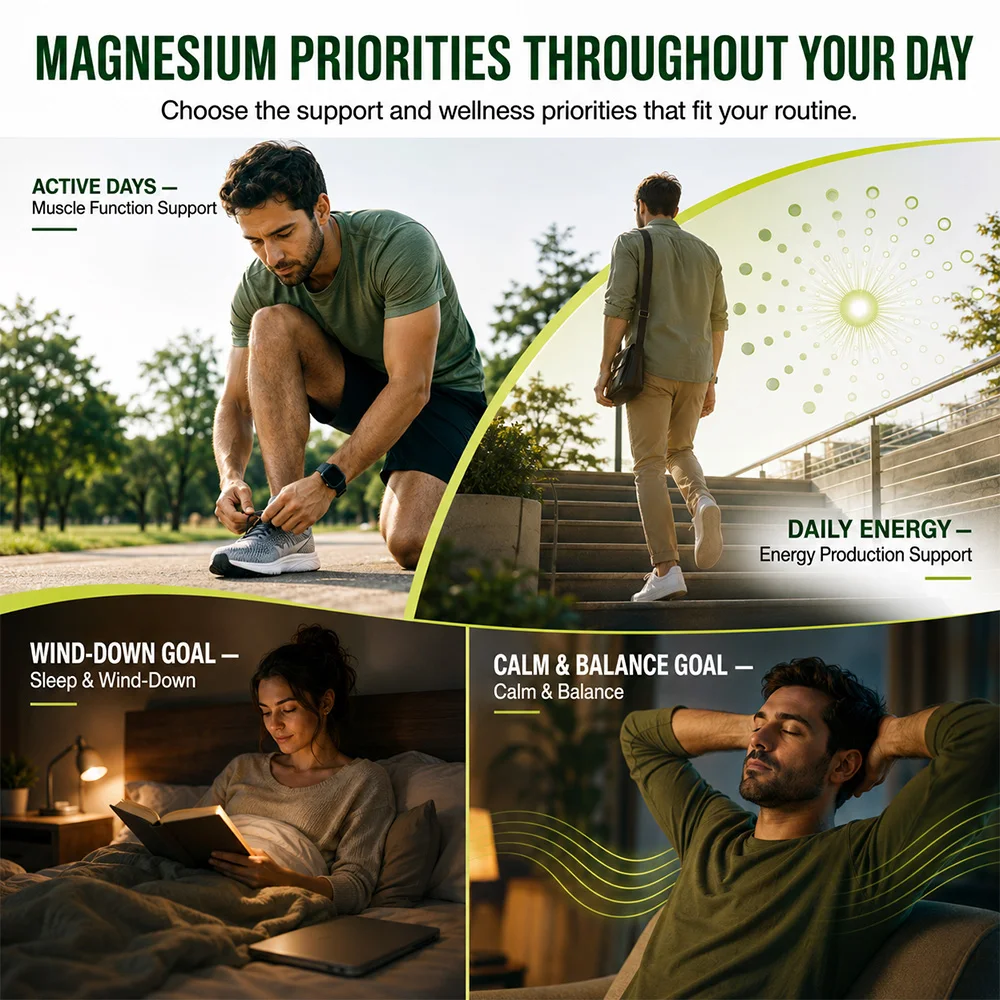 Magnesium Complex, 9-in-1 High Absorption, with Glycinate and L-threonate for Bedtime Calm, Leg Cramps, Restful Nights
