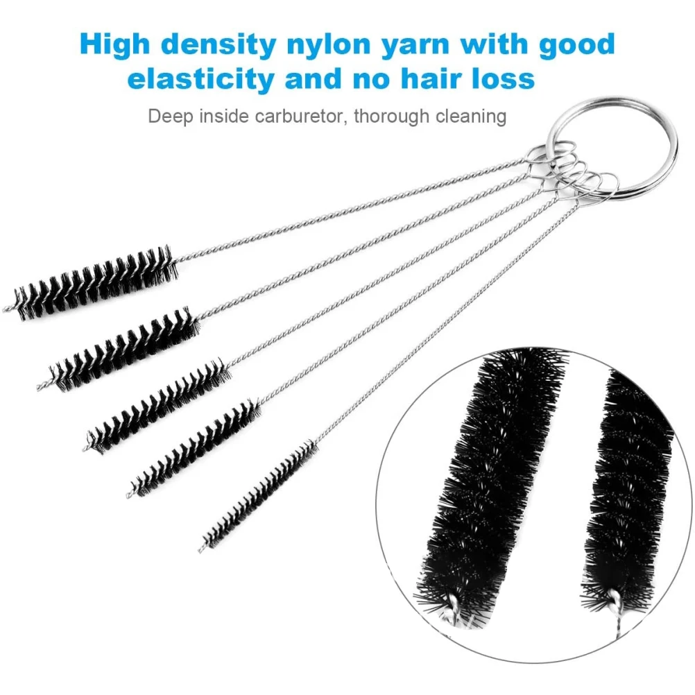 Carburetors Carbon Dirt Jet Remove Cleaner Stainless Steel Cleaning Needles Brushes Tool Kit for Motorcycle Moped Welder Carb