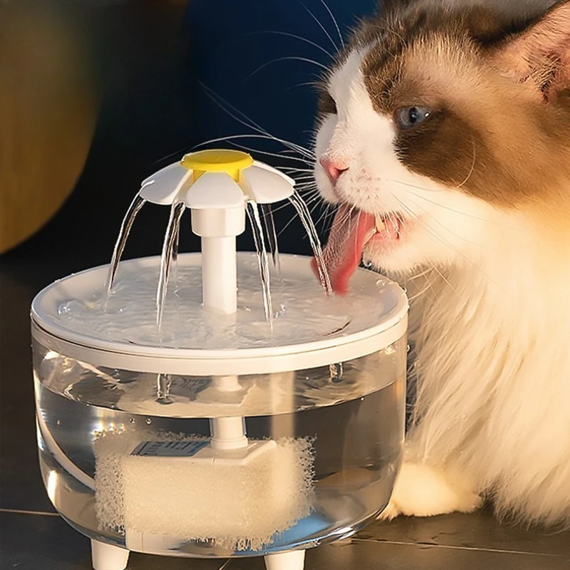 

Pet Water Fountain Automatic Circulating Filtered Flowing Water Large Capacity Cat Dog Drinking Dispenser for Indoor