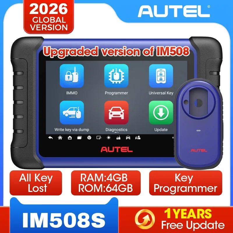 NOUVEAU Autel MaxiIM IM508S Outil de Diagnostic et de Programmation de Clés IMMO, Programmeur OBD2 Auto, Scanner Tous Systèmes, 1 An de Mises à Jour Gratuites