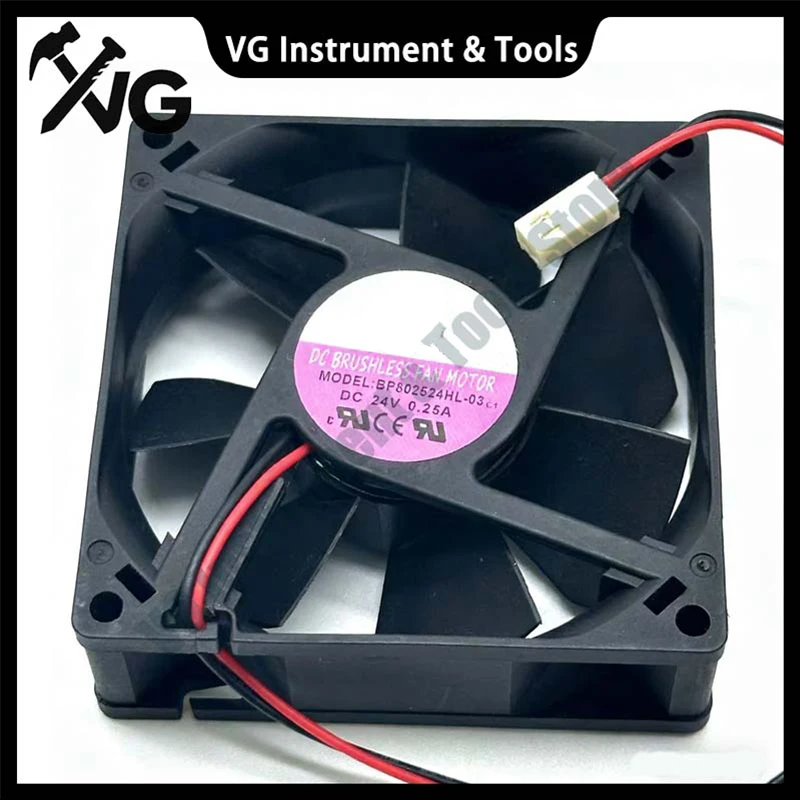 Original for Bi-Sonic BP802524HL-03 DC 24V 0.25A 80x80x25mm 2-Wire Brand New Server Cooling Fan