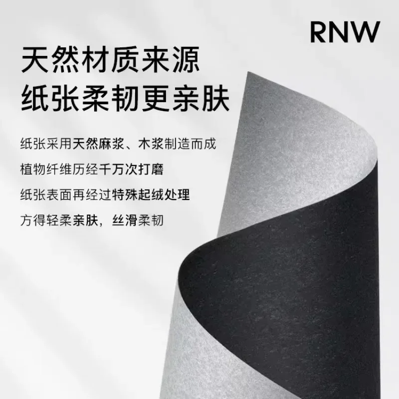 Rnw น้ำมัน blotting กระดาษแท้แบบพกพากำจัดน้ำมันควบคุมน้ำมันเพิ่มความสดชื่นไม่ดูดซับหายาก