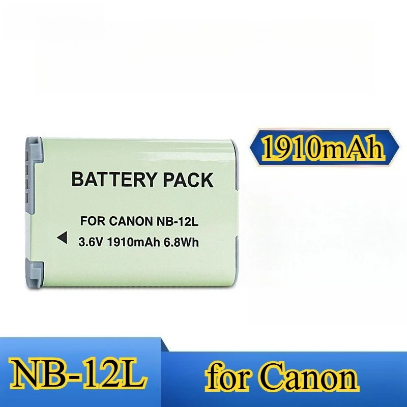 

1910mAh NB-12L Battery for Canon Powershot G1X Mark II G1X Mark III N100 Mini X Replacement for NB-12L