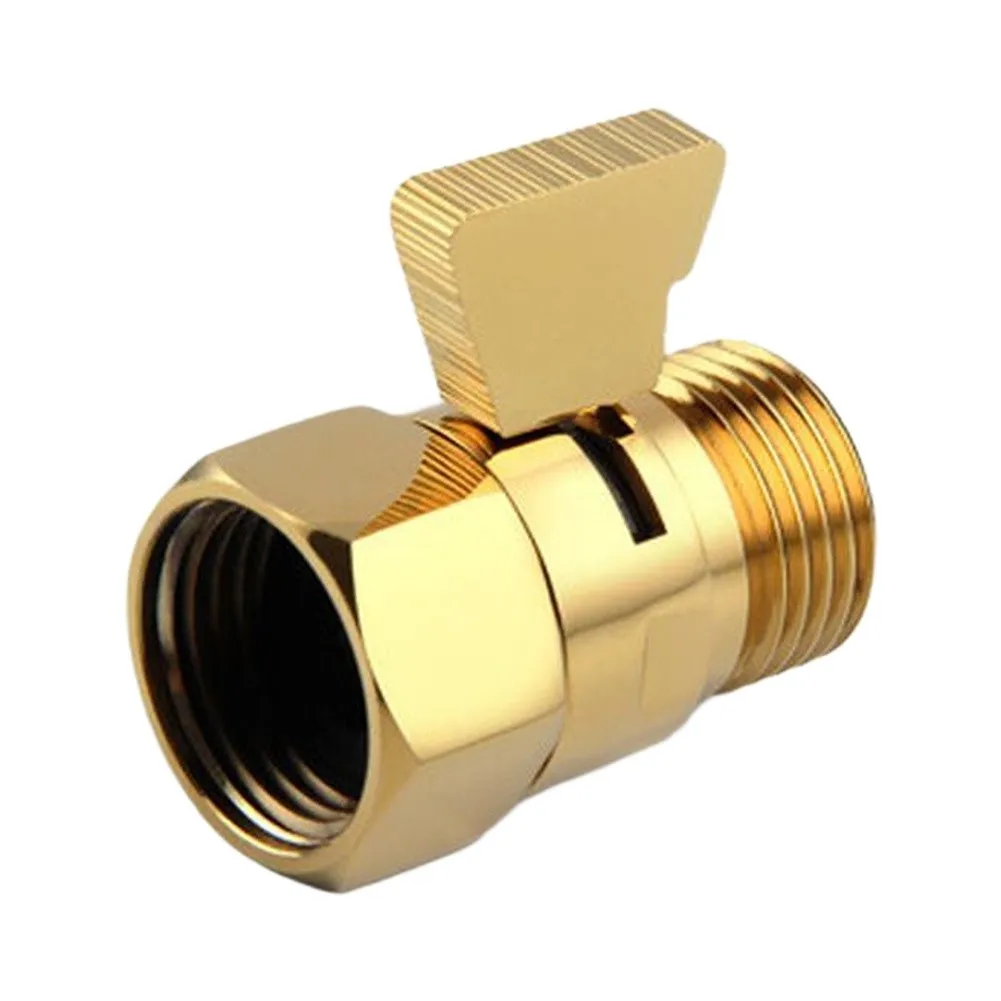 Water Flow Control Valve for Handheld Shower Head with Brass Construction Matte Black Silver Golden Finish 4.5cm