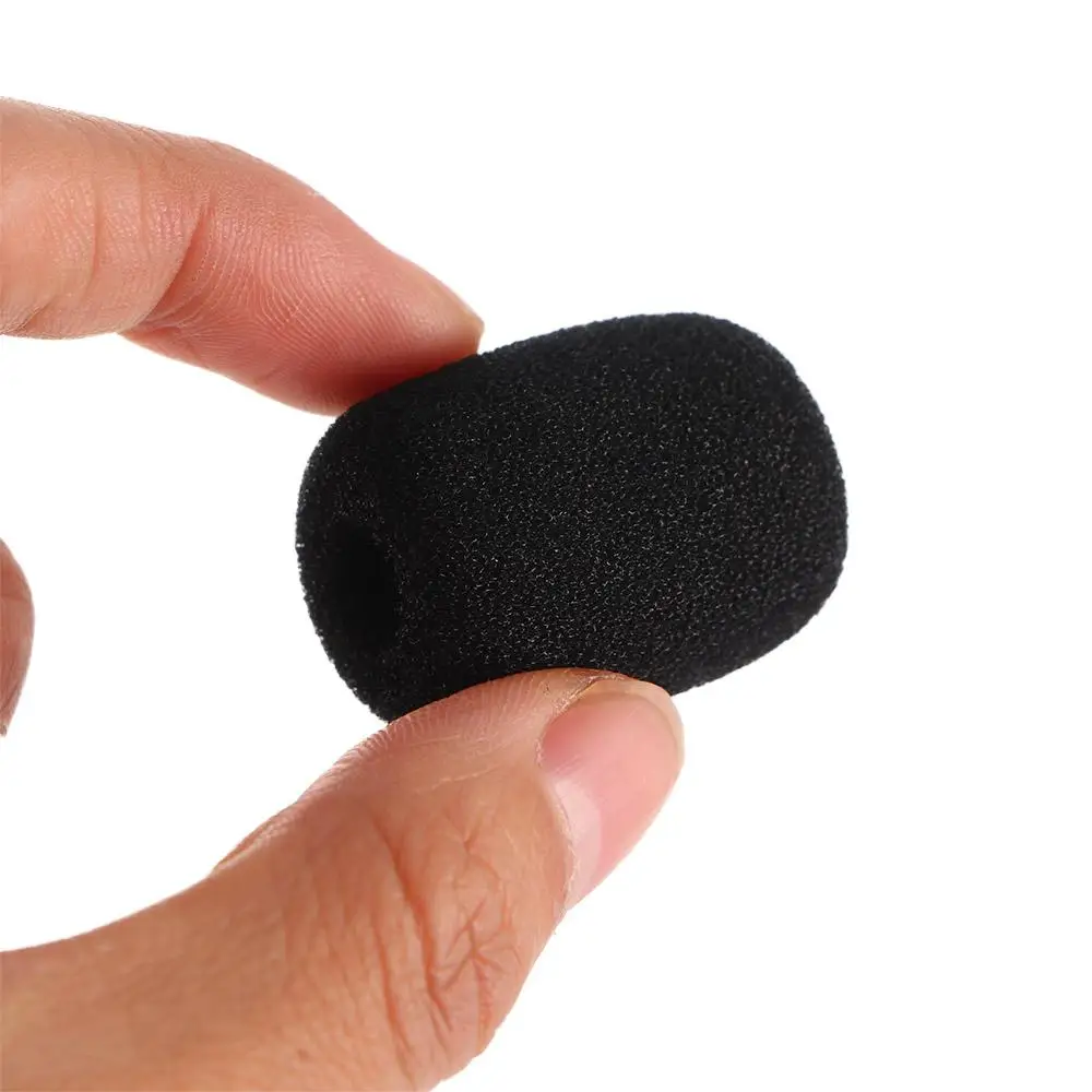 10Pcs Black Mic Protector Replacement Headset Foam Covers Windscreen Windshield Sponge Covers Microphone Cover for Meeting Mic