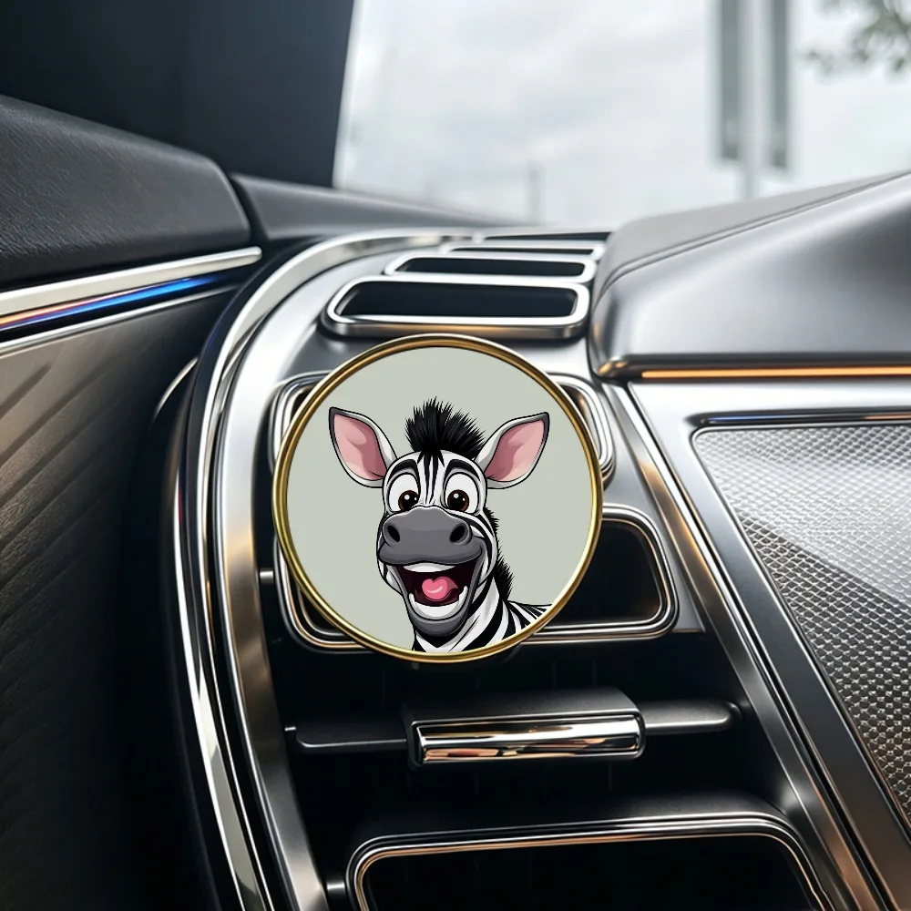 2026 Premium Funny Zebra Expression Unscented Car Vent Clip Without Essential Oil, Stylish Car Air Outlet Decor, Ideal Present
