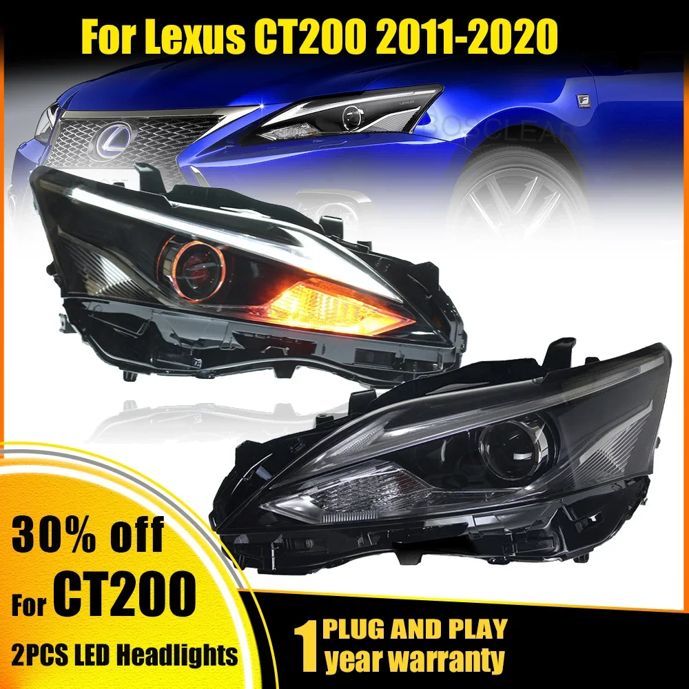 Headlights For Lexus Ct200 2011-2020 Headlight Assemblies Modified With High-End LED Lens Daytime Running Lights Car Accessories