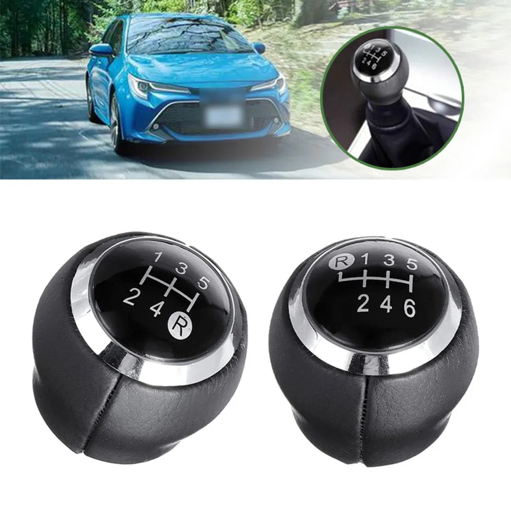 5/6 Speed Car PU Leather Gear Shift Knob Leather Handleball for Toyota Corolla Yaris Auris Avensis Corolla Rav4