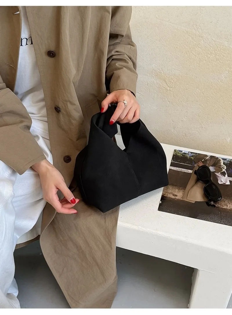 CEEKAY Wildleder-Handtasche im Hobo-Stil mit Perlenanhänger, Metallring, dünnem Riemen, vielseitig einsetzbar für den Alltag, Pendeln und Freizeit, große Kapazität – Detail 12