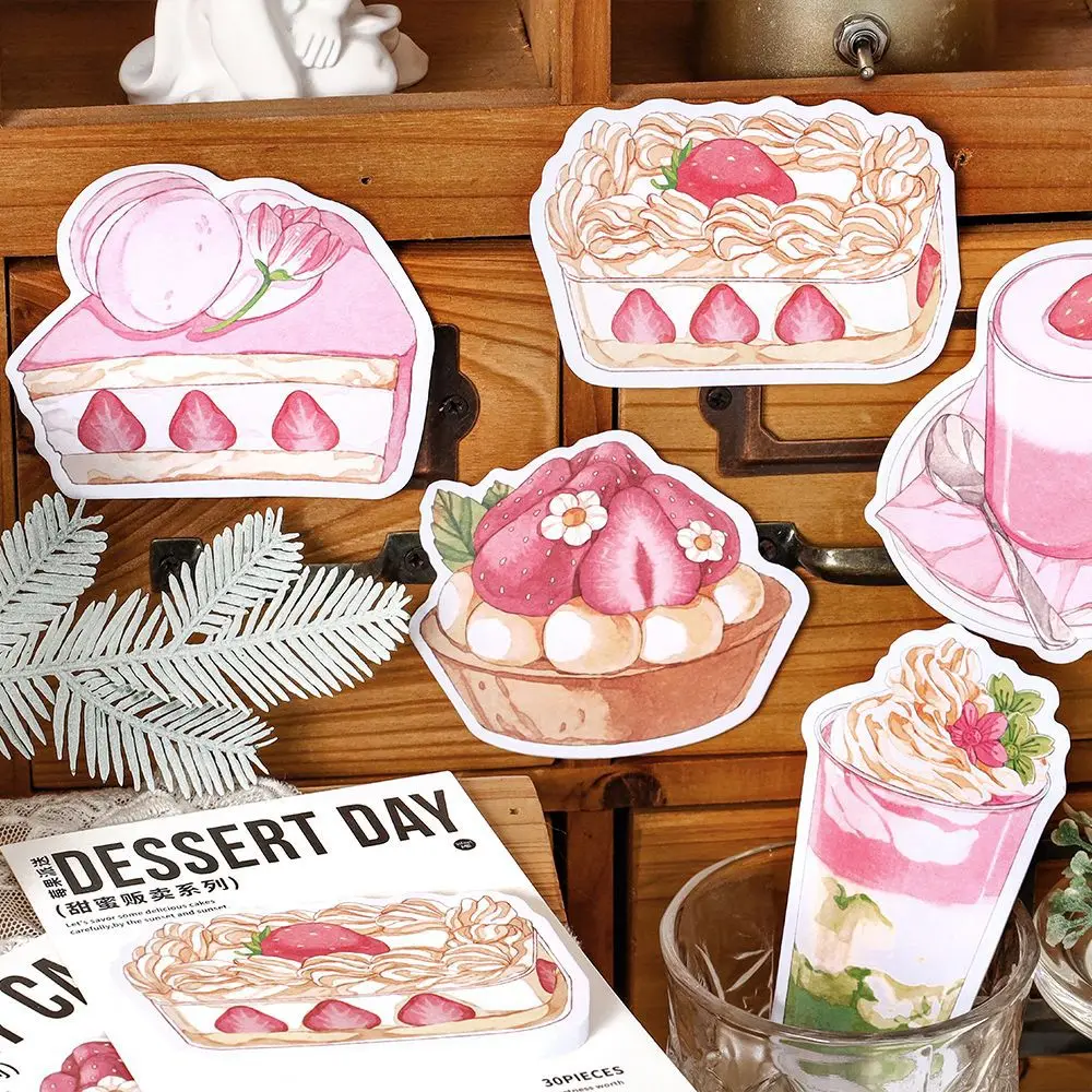 Dessert Special-shaped Sticky Notes, Sweet Sales Series, Cute and Refreshing Handbook Decoration Messages