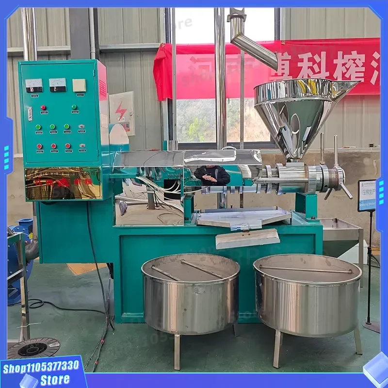 350KG H Commercial Spiral Oil Press Machine for Peanut Rapeseed Hot Pressing Industrial Grade Screw Expeller for Vegetable