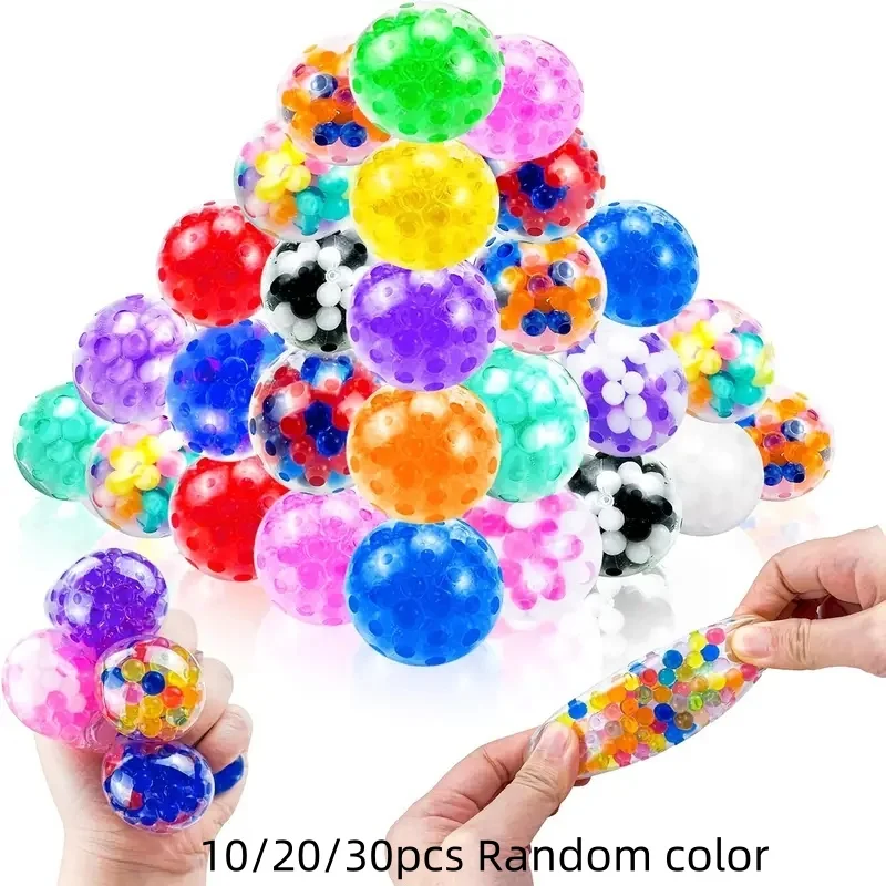 10/20/30pcs Squeeze Slow-Rebound Party Gift Set - Adult and Kids' Rubber Sensory Squeeze Balls, Suitable for Boys and Girls