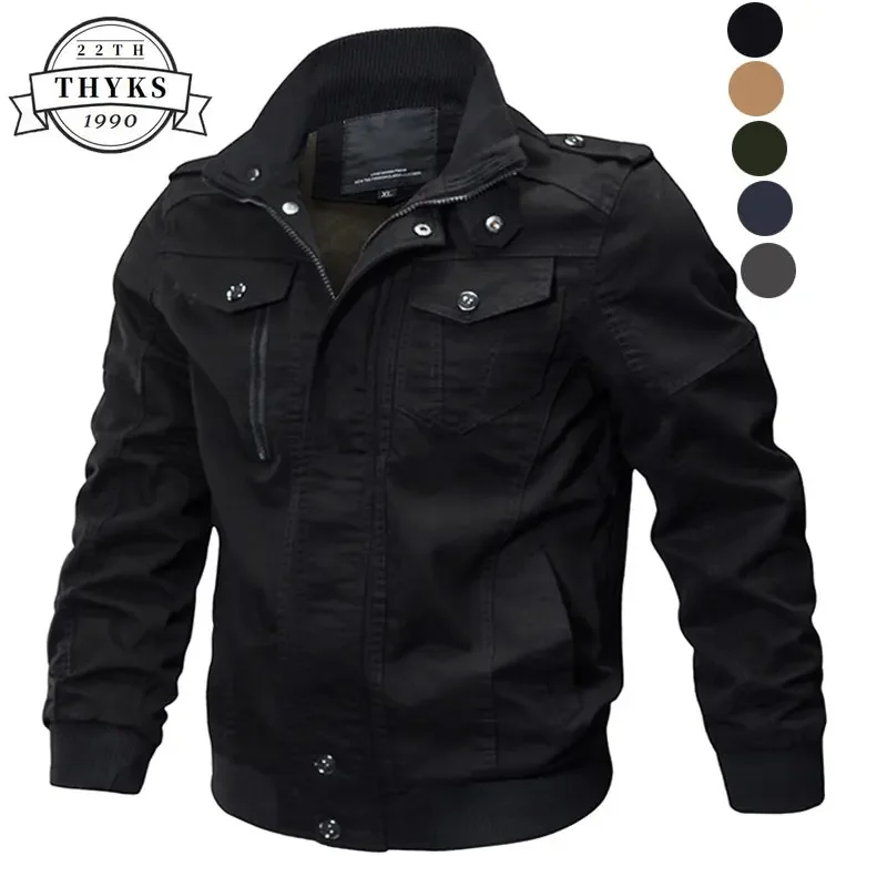 Military Bomber Jacket Men Casual Cotton Mens Jackets & Coats Army Men\'s Slim Fit Pilot Jackets Casacas Para Hombre Size M-6XL