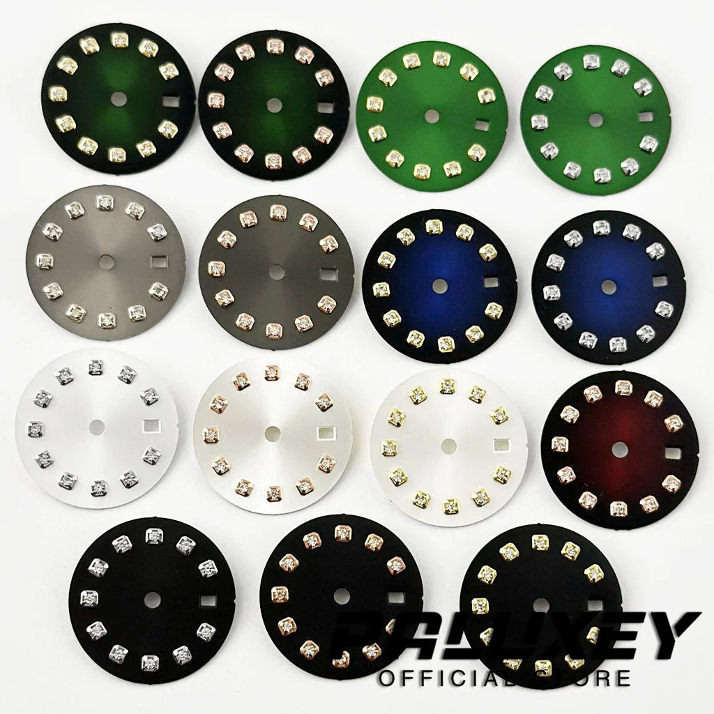 NH05 20.5 มม.สีดําสีขาวสีเขียวสีฟ้าสีน้ําตาลสีเทานาฬิกาสําหรับ NH05 NH06 นาฬิกาใบหน้าเปลี่ยนชิ้นส่วน