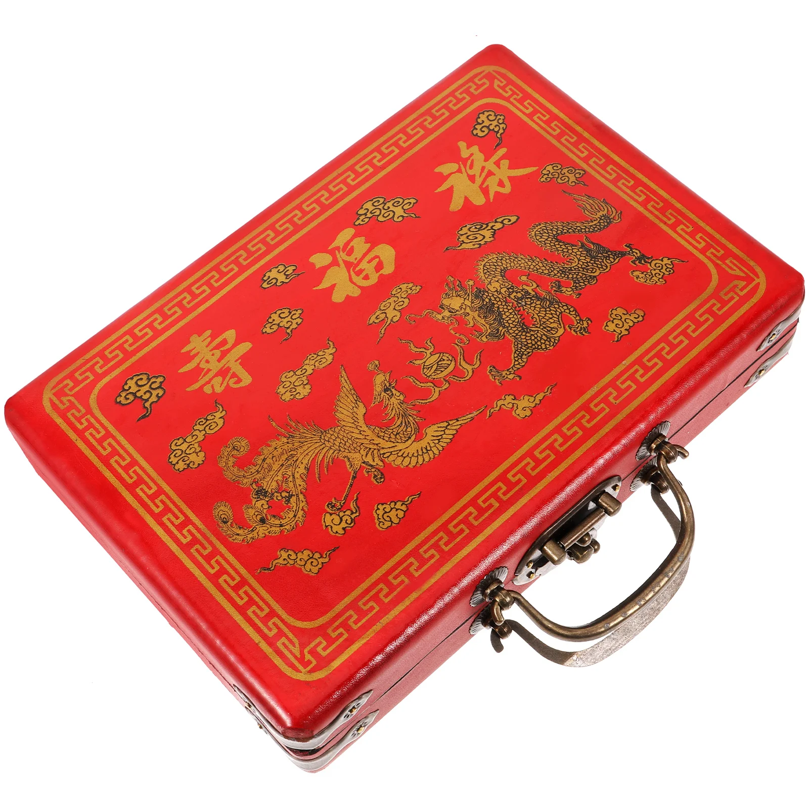 

Mahjong Box Game Gift Boxes Empty Case Traditional Cases Wooden Tiles Container Mahjongg Jcase Chinese